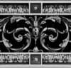 Decorative grille Louis XIV style 4x20 in Pewter finish