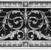 Decorative grille in Louis XIV style 6x24 in Nickel finish