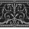 Decorative grille 10x20 in Louis XIV style in Nickel finish