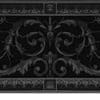 Decorative grille 6x20 in Louis XIV style in Black finish