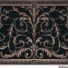 Decorative Grille in Louis XIV Style in Rubbed Bronze Finish 12x20