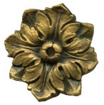 rosette 3 in. diameter in antique brass