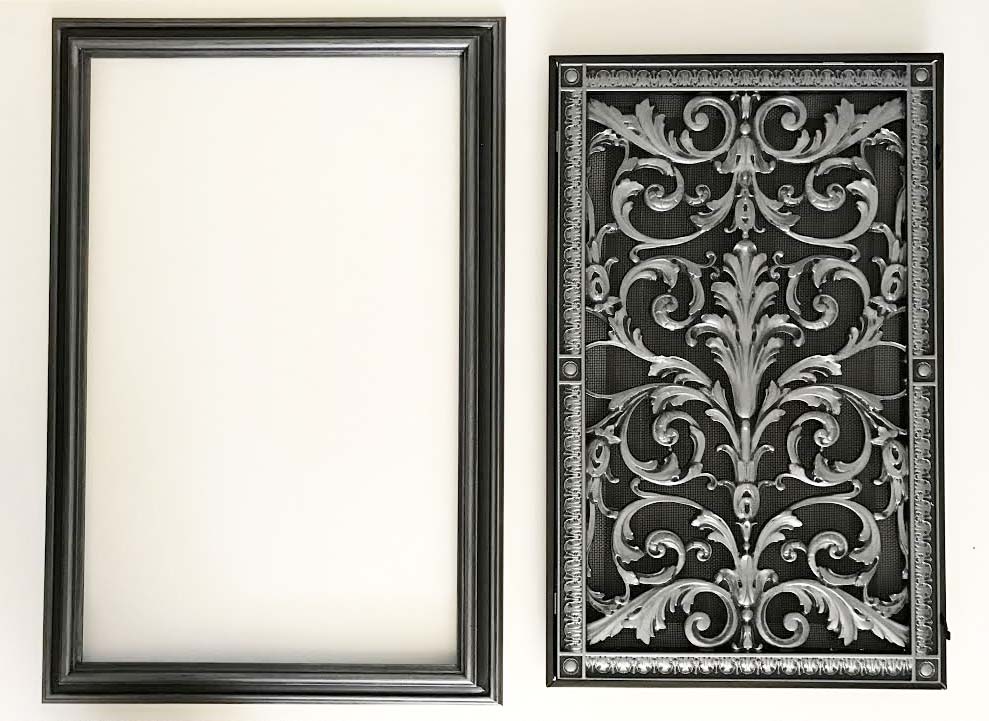 Metal Door Assembly and Louis XIV Style decorative grille