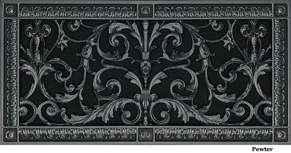 Decorative Grille in Louis XIV style in Pewter Finish