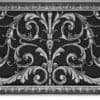 Decorative vent cover in Louis XIV style 12x16 in Nickel