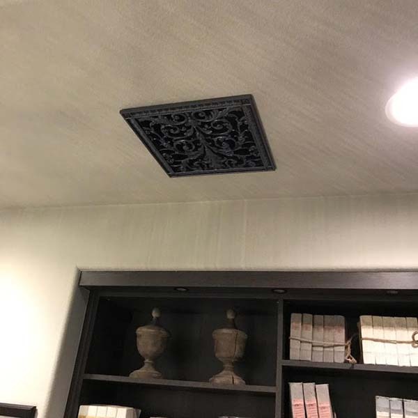 decorative vent cover in Louis XIV style in pewter finish