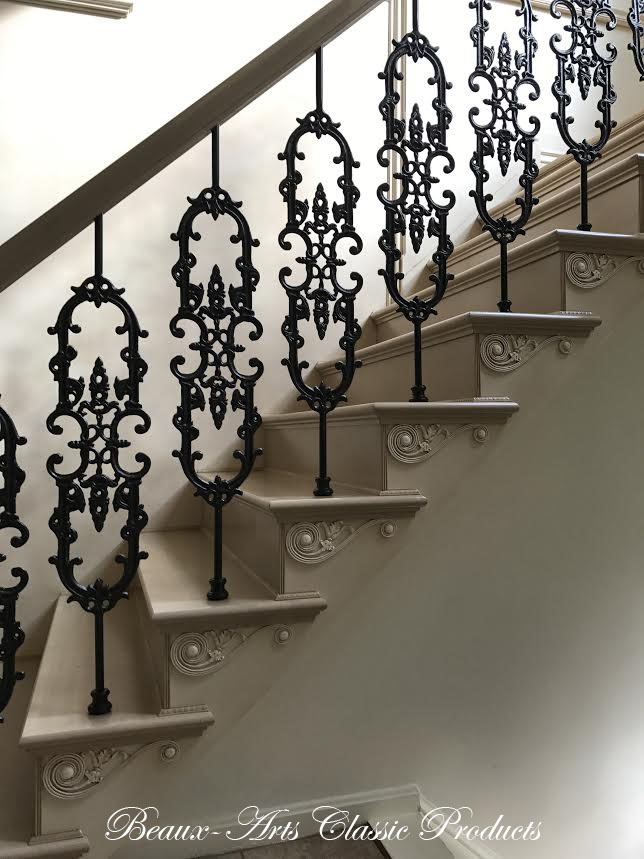 cast iron balusters and stair brackets