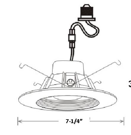 diagram of 5 and 6 inch LED Retrofits