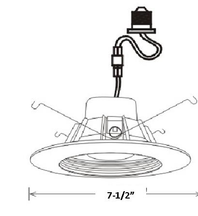 diagram of 6 inch LED retrofit