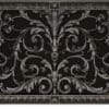 Decorative Return Air Filter Grille 12 x 20 in Louis XIV Stryle in Pewter Finish