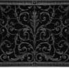 Decorative vent cover in Louis XIV style 16x24 in black finish