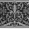 Decorative vent cover in Louis XIV style 16x30 in Nickel finish