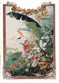 de gournay paper with a wall panel from Beaux-Arts