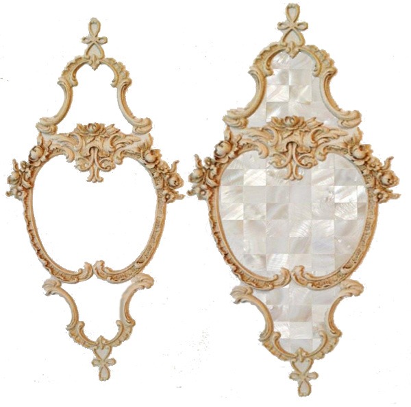Rose Frame with and without Mother-Of-Pearl