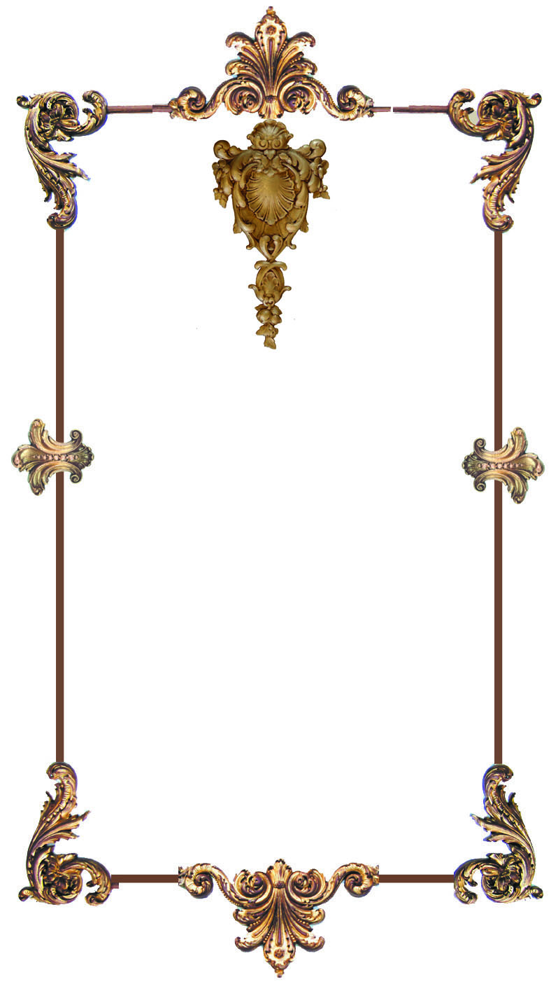 Louis XIV Style Wall Panels with a Vertical Drop in the wall panel