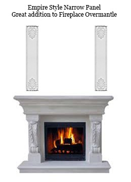 Empire Style Narrow Panels used on fireplace overmantle