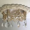 Decorative Recessed Light Trim with 3 strands of pearls and 1-1/2" Clear Tear Drop Crystals