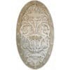 Arabesque Oval Wall Panel in aged stone