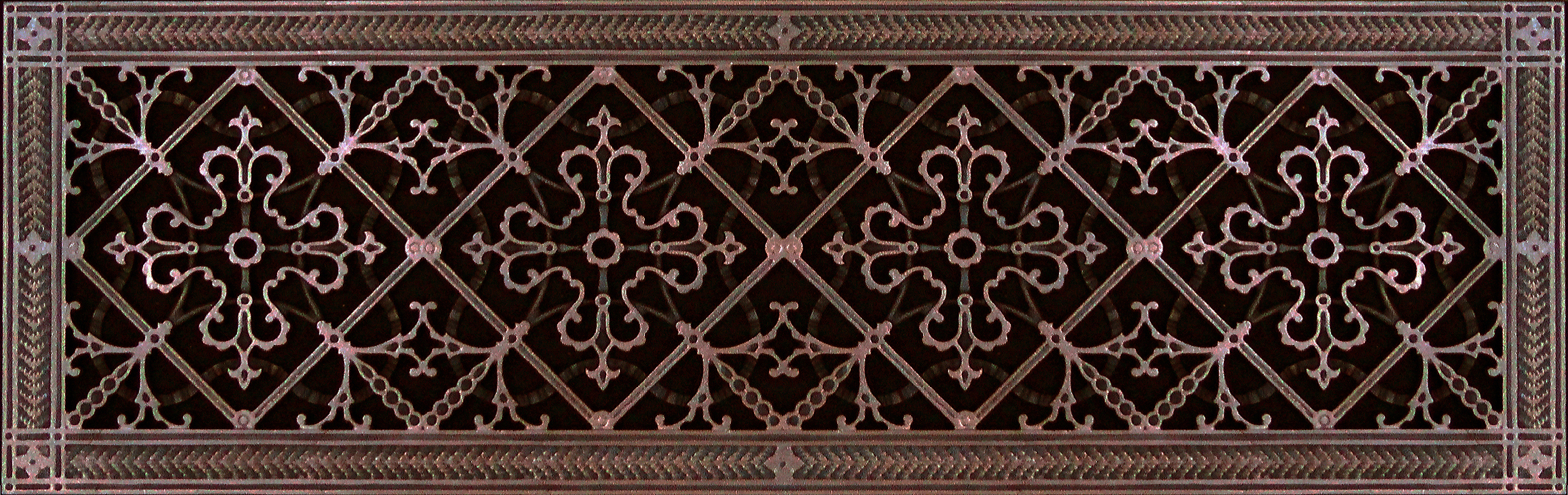Arts and Crafts Decorative grille 8" x 30" in Rubbed Bronze