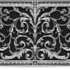 Decorative vent cover in Louis XIV Style 12 x 30 in Nickel