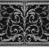 Decorative vent cover in Louis XIV Style 12x30 in Pewter finish