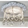 Recessed Lighting Trim with 4 strands of Pearls and 1-1/2" Teardrop crystals