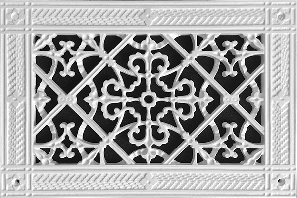 Decorative grilles now available in white finish