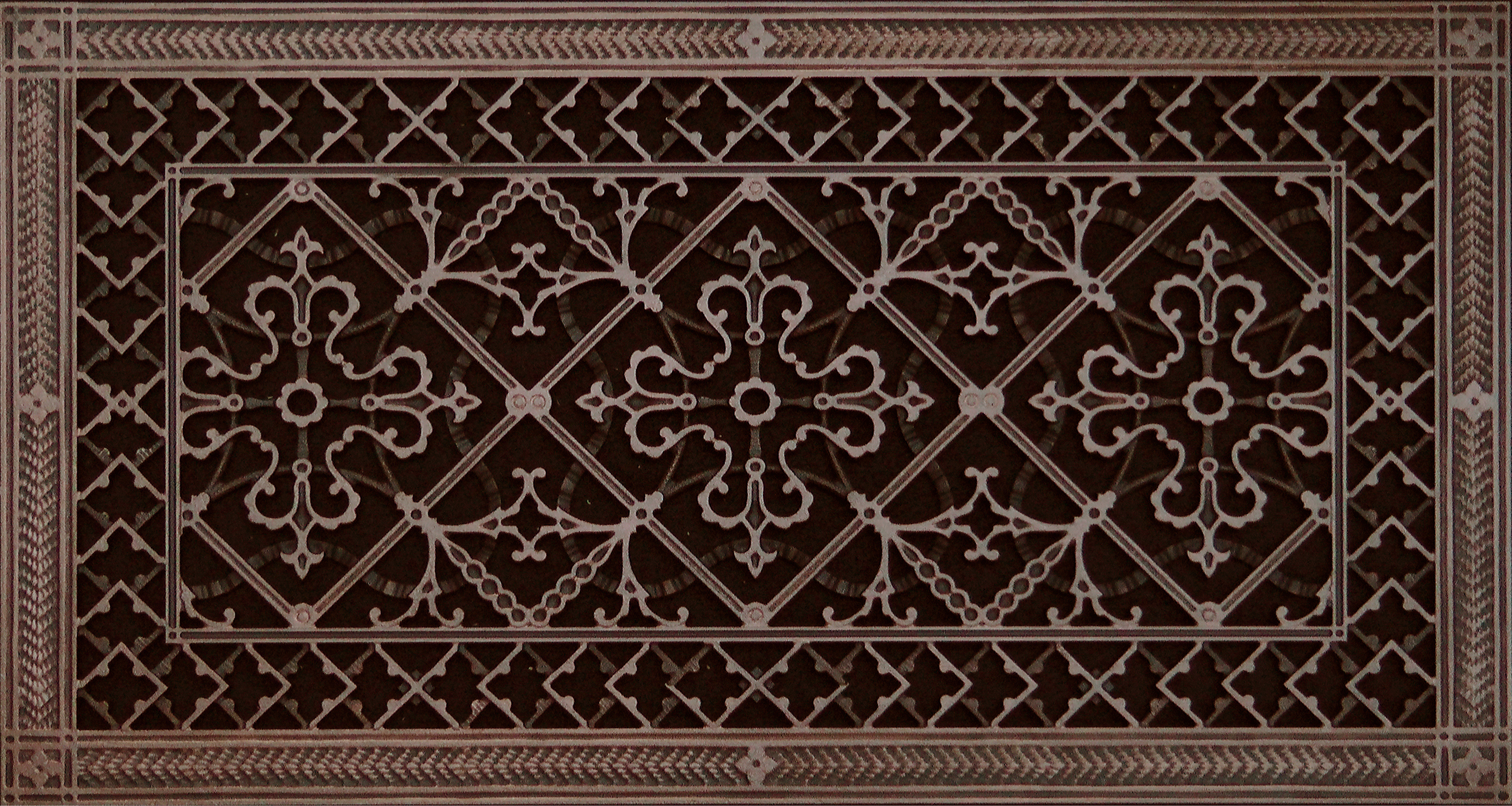 Decorative Vent Cover in Arts and Crafts Style 12" x 24"