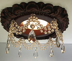 Recessed Light Trim with 3 strands of crystals