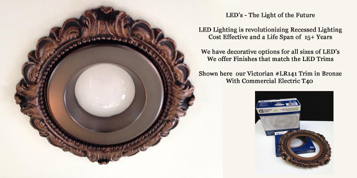 Recessed Light Trim for LED Retrofit Trim