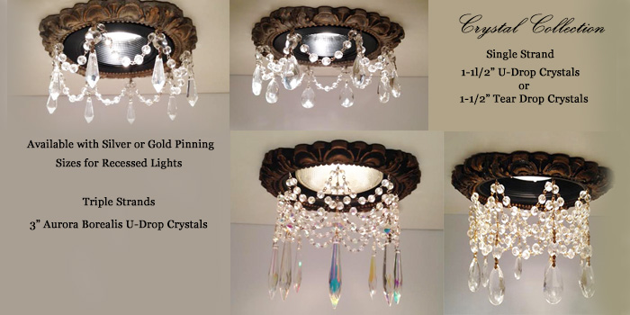 Recessed Light Trims with Crystals