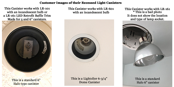 Recessed Lighting customer images of canisters