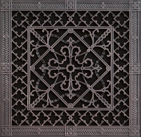 Arts and Crafts Style Decorative Vent Cover 14x14 in Dark Bronze Finish