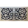 Decorative grille in Louis XIV Style 14" x 30" in Bright Gold