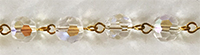 8mm Aurora Borealis Chain with Gold Pins