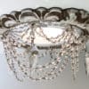 6" Victorian Recessed chandelier with crystal swags and full cut crystals