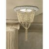 4-in-recessed chandelier with pearl swags-cage and tassel