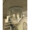 4" LED recessed chandelier with pearl swags and tassels