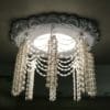 4" LED Recessed Chandelier with pearl swags and tassels