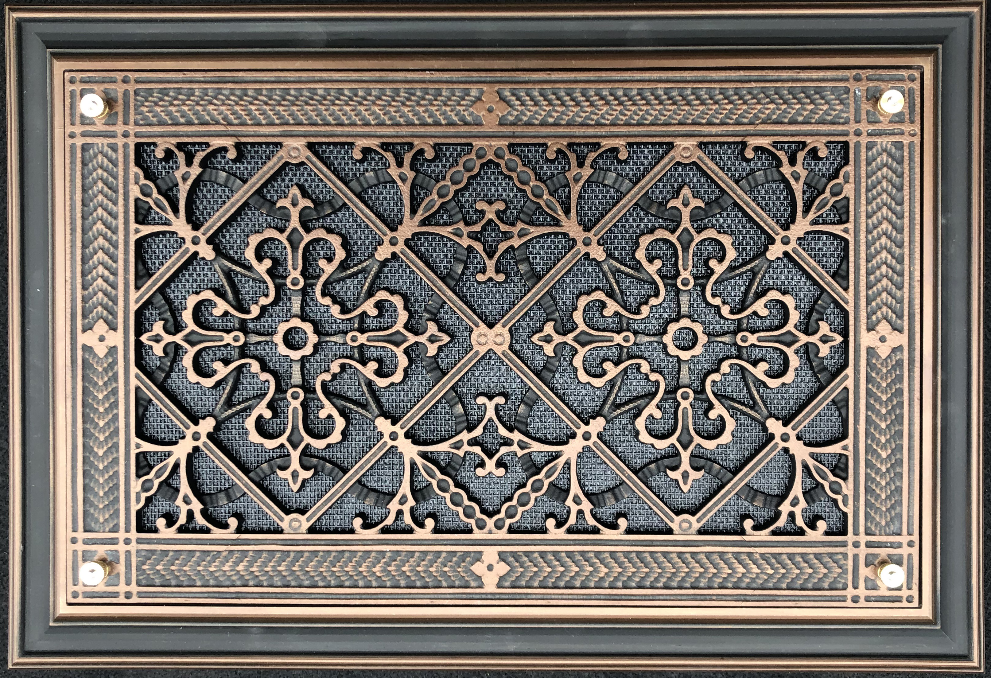 Foundation vent cover in Arts and Crafts Style