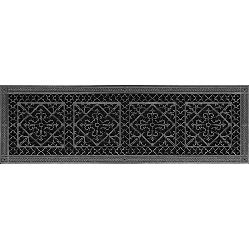 Decorative grille Craftsman style Arts and Crafts 10" x 36" in Black Finish