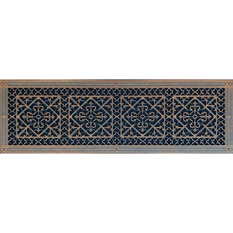 Decorative grille Craftsman style Arts and Crafts 10" x 36" in Rubbed Bronze finish.