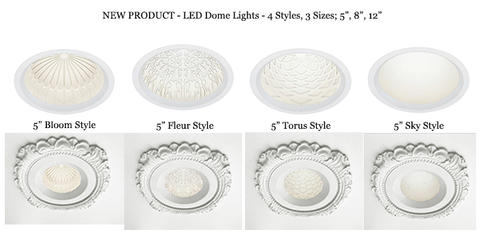 LED Dome Lights come in 4 Styles and 3 sizes.