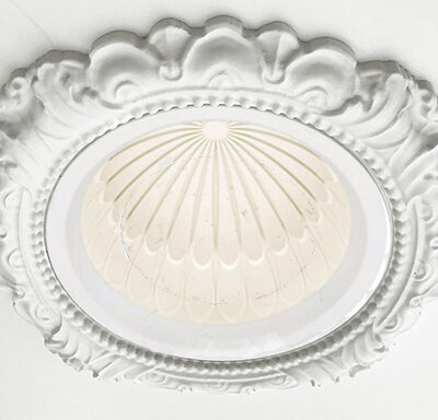 LED Dome Light with Victorian style decorative trim for recessed lights