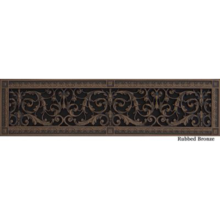 Louis XIV Grille 6" x 30" in Rubbed Bronze