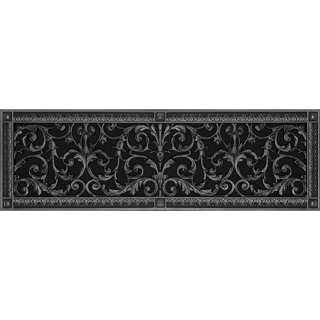 Louis XIV grille 8" x 30" in Black Finish
