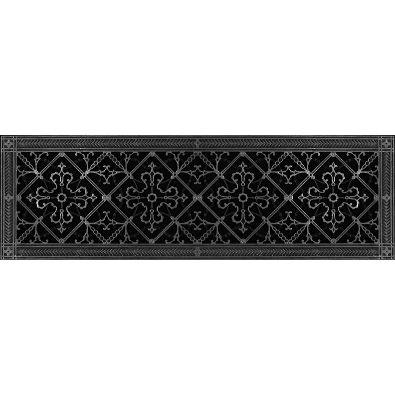 Arts and Crafts grille 8" x 30" in Black Finish