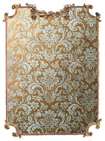 Classical Swag Panel with custom damask canvas panel