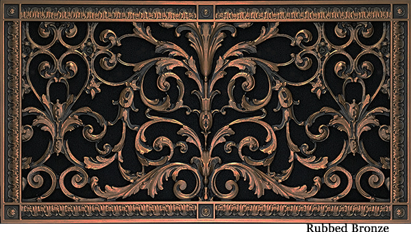 Louis XIV style decorative grille 12" x 24"