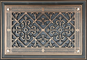 Decorative Foundation Vent Cover Grille in Craftsman Style Arts and Crafts